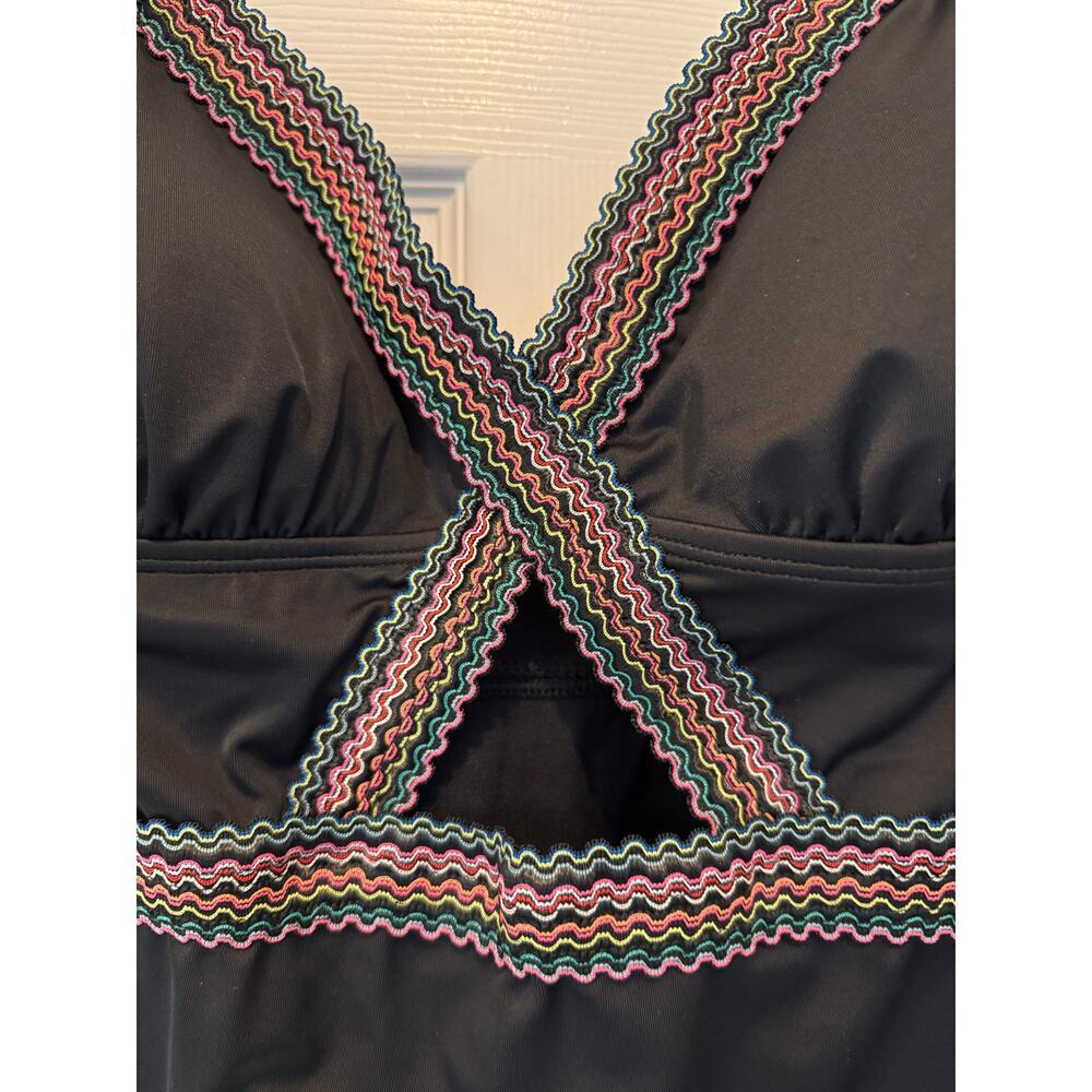 Beach Betty Slimming One Piece Swimsuit sz L - Picture 2 of 5